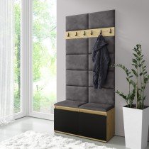 PKMebel - Komplet za hodnik Emi 1 - artisan hrast/črn