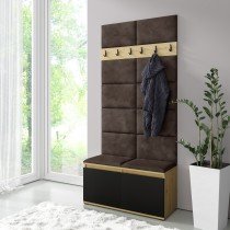 PKMebel - Komplet za hodnik Emi 1 - artisan hrast/črn