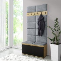 PKMebel - Komplet za hodnik Emi 1 - artisan hrast/črn
