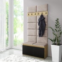 PKMebel - Komplet za hodnik Emi 1 - artisan hrast/črn