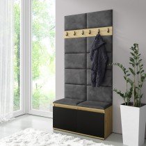 PKMebel - Komplet za hodnik Emi 1 - artisan hrast/črn