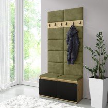 PKMebel - Komplet za hodnik Emi 1 - artisan hrast/črn