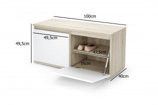 PKMebel - Komplet za hodnik Emi 17 - artisan hrast/črn