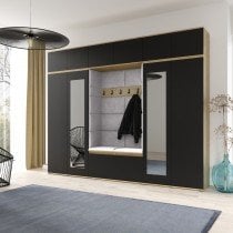 PKMebel - Komplet za hodnik Emi 17 - artisan hrast/črn