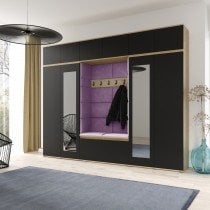 PKMebel - Komplet za hodnik Emi 17 - artisan hrast/črn