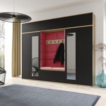 PKMebel - Komplet za hodnik Emi 17 - artisan hrast/črn