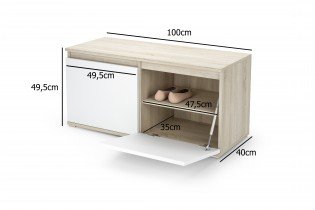 PKMebel - Komplet za hodnik Emi 28 - artisan hrast/črn