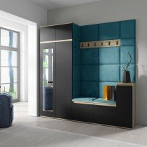 PKMebel - Komplet za hodnik Emi 26 - artisan hrast/črn