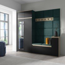 PKMebel - Komplet za hodnik Emi 26 - artisan hrast/črn