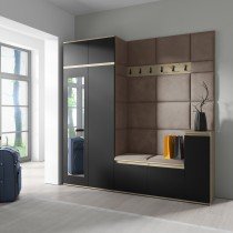 PKMebel - Komplet za hodnik Emi 26 - artisan hrast/črn