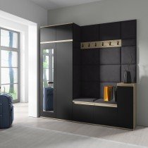 PKMebel - Komplet za hodnik Emi 26 - artisan hrast/črn