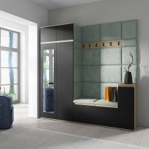 PKMebel - Komplet za hodnik Emi 26 - artisan hrast/črn