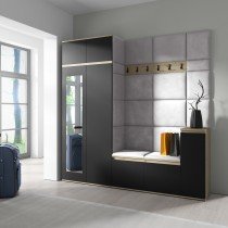 PKMebel - Komplet za hodnik Emi 26 - artisan hrast/črn