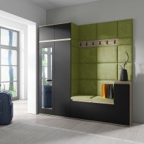 PKMebel - Komplet za hodnik Emi 26 - artisan hrast/črn
