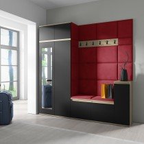 PKMebel - Komplet za hodnik Emi 26 - artisan hrast/črn