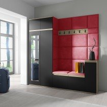 PKMebel - Komplet za hodnik Emi 26 - artisan hrast/črn