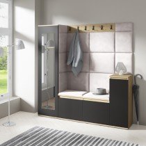 PKMebel - Komplet za hodnik Emi 28 - artisan hrast/črn