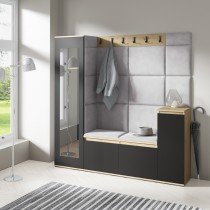 PKMebel - Komplet za hodnik Emi 28 - artisan hrast/črn