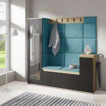 PKMebel - Komplet za hodnik Emi 28 - artisan hrast/črn