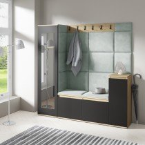 PKMebel - Komplet za hodnik Emi 28 - artisan hrast/črn