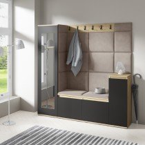 PKMebel - Komplet za hodnik Emi 28 - artisan hrast/črn
