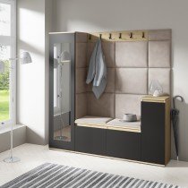 PKMebel - Komplet za hodnik Emi 28 - artisan hrast/črn