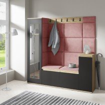 PKMebel - Komplet za hodnik Emi 28 - artisan hrast/črn