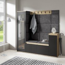 PKMebel - Komplet za hodnik Emi 28 - artisan hrast/črn