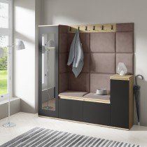 PKMebel - Komplet za hodnik Emi 28 - artisan hrast/črn