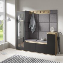 PKMebel - Komplet za hodnik Emi 28 - artisan hrast/črn