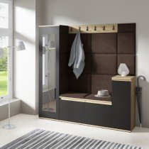 PKMebel - Komplet za hodnik Emi 28 - artisan hrast/črn