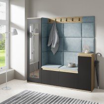 PKMebel - Komplet za hodnik Emi 28 - artisan hrast/črn