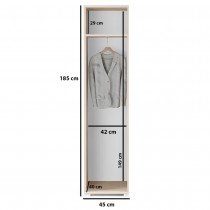 PKMebel - Komplet za hodnik Emi 28 - artisan hrast/črn
