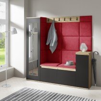 PKMebel - Komplet za hodnik Emi 28 - artisan hrast/črn