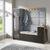 PKMebel - Komplet za hodnik Emi 28 - artisan hrast/črn