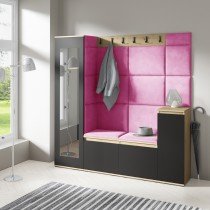 PKMebel - Komplet za hodnik Emi 28 - artisan hrast/črn