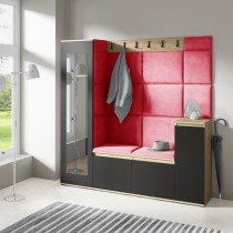 PKMebel - Komplet za hodnik Emi 28 - artisan hrast/črn