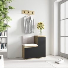 Komplet za hodnik Emi 30 - artisan hrast/črn