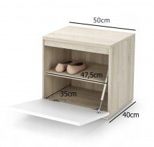 PKMebel - Komplet za hodnik Emi 30 - artisan hrast/črn