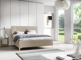 Sedežne garniture PKMebel - Postelja 32 slim - 160x200 cm z dvižnim lesenem mehanizemom