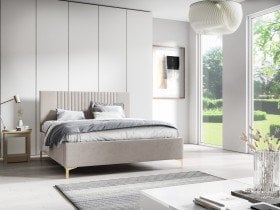 Sedežne garniture PKMebel - Postelja 32 slim - 160x200 cm z dvižnim lesenem mehanizemom