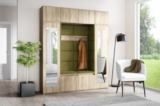 PKMebel - Komplet za hodnik Emi 32 z ogledalom - sonoma hrast