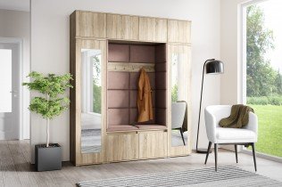 PKMebel - Komplet za hodnik Emi 32 z ogledalom - sonoma hrast
