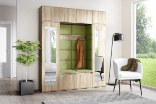 PKMebel - Komplet za hodnik Emi 32 z ogledalom - sonoma hrast