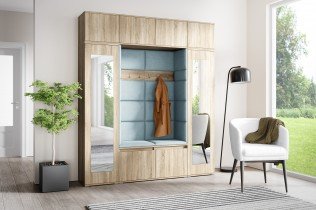 PKMebel - Komplet za hodnik Emi 32 z ogledalom - sonoma hrast