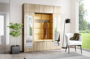 PKMebel - Komplet za hodnik Emi 32 z ogledalom - sonoma hrast