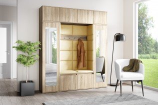 PKMebel - Komplet za hodnik Emi 32 z ogledalom - sonoma hrast