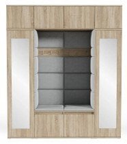 PKMebel - Komplet za hodnik Emi 32 z ogledalom - sonoma hrast