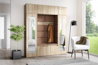 PKMebel - Komplet za hodnik Emi 32 z ogledalom - sonoma hrast