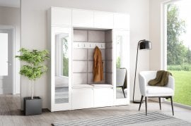 Komplet za hodnik Emi 32 z ogledalom - bel